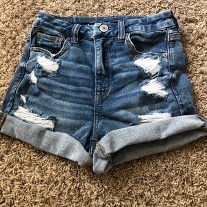 Ripped American Eagle jean shorts